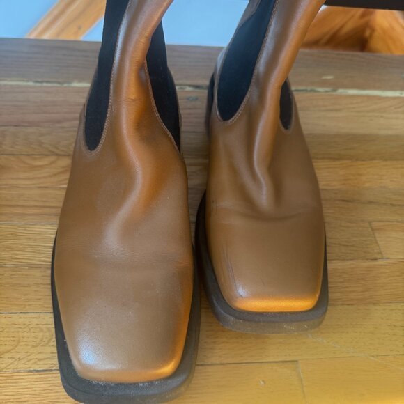 GANNI Leather Chelsea Boots - Picture 3 of 5